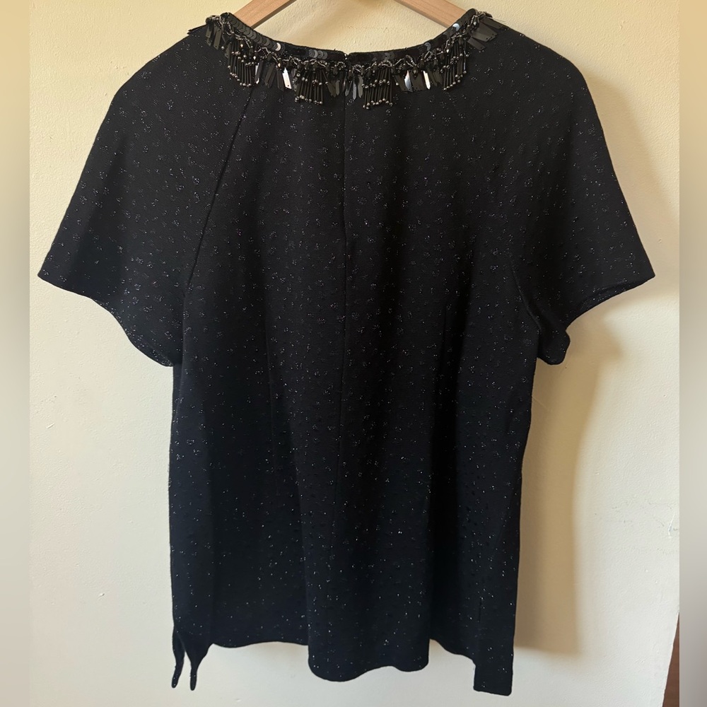 ST JOHN COUTURE HAND BEADED TOP SIZE MEDIUM - Picture 5 of 5